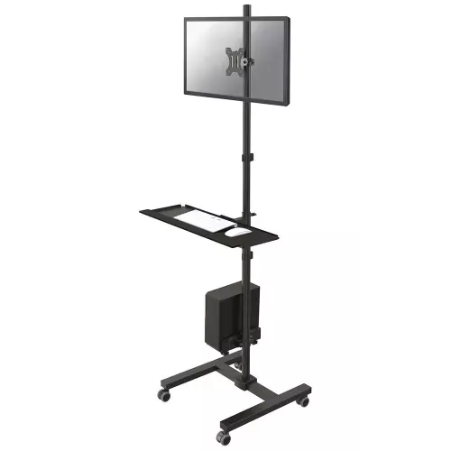 obrázek produktu Neomounts  FPMA-MOBILE1700 / Mobile Workplace Floor Stand (monitor, keyboard/mouse & PC) / Black