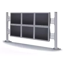 obrázek produktu Neomounts FPMA-DTB200 - Montážní sada (nástrojová lišta) - fixní - pro 6 LCD displejů - stříbrná - velikost obrazovky: 10&quot;-2