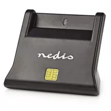 obrázek produktu NEDIS čtečka čipových karet CRDRU2SM3BK/ Smart Card ID-1/ eObčanka/ standardní biometrické čipy/ USB 2.0/ černá