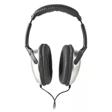 obrázek produktu NEDIS kabelová sluchátka/ na uši/ ovládání hlasitosti/ kabel 6 m/ černo-stříbrné
