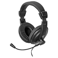 obrázek produktu NEDIS headset CHST210BK/ drátová sluchátka + mikrofon/ 1x 3.5 mm jack/ 2x 3.5 mm jack/ kabel 1,8 m/ černý