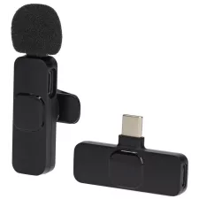 obrázek produktu NEDIS bezdrátový mikrofon/ pro notebook / Smartphone / Tablet/ vypínač/ USB-C zásuvka/ kabel 1,8m/ černý