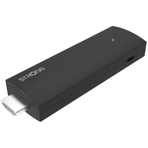 obrázek produktu STRONG 4K Google TV stick SRT 41/ 4K Ultra HD/ H.265/ HDMI/ micro USB/ BT/ Wi-Fi/ Chromecast/ NETFLIX/ Android 11/ černý