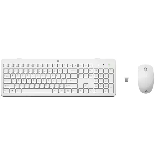 obrázek produktu HP Bezdrátová klávesnice a myš HP 230 - bílá CZ/SK