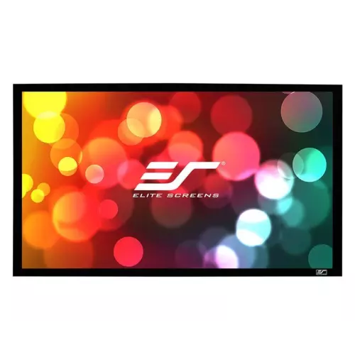 obrázek produktu ELITE SCREENS plátno v pevném rámu 100\" (254 cm)/ 16:9/ 124,4 x 221,4 cm/ Gain 1,1/ rám černý 6 cm