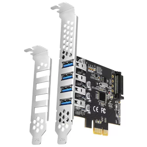 obrázek produktu AXAGON řadič do PCIe pro 4x USB 3.2 Gen1 / PCEU-43RS / SP & LP