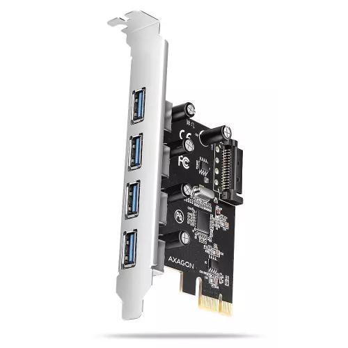 obrázek produktu AXAGON řadič do PCIe pro 4x USB Typ-A / USB 5Gbps / PCEU-430RS / SP/ čip Renesas
