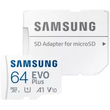 obrázek produktu SAMSUNG EVO Plus MicroSDXC 64GB + SD Adaptér / CL10 USH-I U1 / A1 / V10