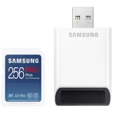 obrázek produktu SAMSUNG PRO Plus SDXC 256GB + USB Adaptér / CL10 UHS-I U3 / V30