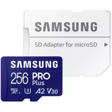 obrázek produktu SAMSUNG PRO Plus MicroSDXC 256GB + SD Adaptér / CL10 UHS-I U3 / A2 / V30