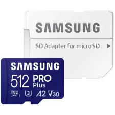 obrázek produktu SAMSUNG PRO Plus MicroSDXC 512GB + SD Adaptér / CL10 UHS-I U3 / A2 / V30