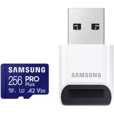 obrázek produktu SAMSUNG PRO Plus MicroSDXC 256GB + USB Adaptér / CL10 UHS-I U3 / A2 / V30