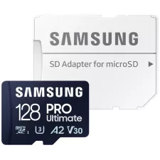 obrázek produktu SAMSUNG PRO Ultimate MicroSDXC 128GB + SD Adaptér / CL10 UHS-I U3 / A2 / V30
