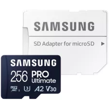 obrázek produktu SAMSUNG PRO Ultimate MicroSDXC 256GB + SD Adaptér / CL10 UHS-I U3 / A2 / V30