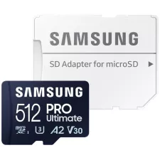obrázek produktu SAMSUNG PRO Ultimate MicroSDXC 512GB + SD Adaptér / CL10 UHS-I U3 / A2 / V30