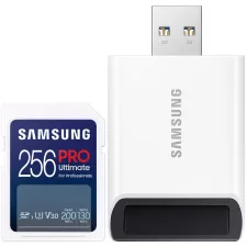 obrázek produktu SAMSUNG PRO Ultimate SDXC 256GB + USB Adaptér / CL10 USH-I U3 / V30