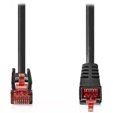 obrázek produktu NEDIS síťový kabel CAT6/ zástrčka RJ45 - zástrčka RJ45/ úhlový z jedné strany/ černý/ 2 m