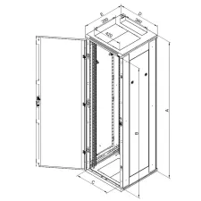 obrázek produktu Triton 19&quot; stojanový rozvaděč RMA 45U/600x600mm