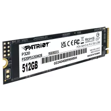 obrázek produktu PATRIOT P320 512GB SSD / Interní / M.2 PCIe Gen3 x4 NVMe 1.3 / 2280