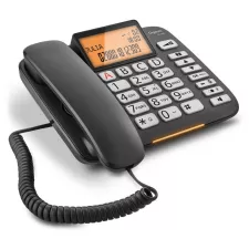 obrázek produktu SIEMENS GIGASET DL580 - standardní telefon s displejem, seznam na 99 čísel, handsfree, výborný zvuk, barva černá