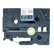 obrázek produktu BROTHER páska TZE-RN34 / zlatá-nám.modř.pruhovaná / 12mm