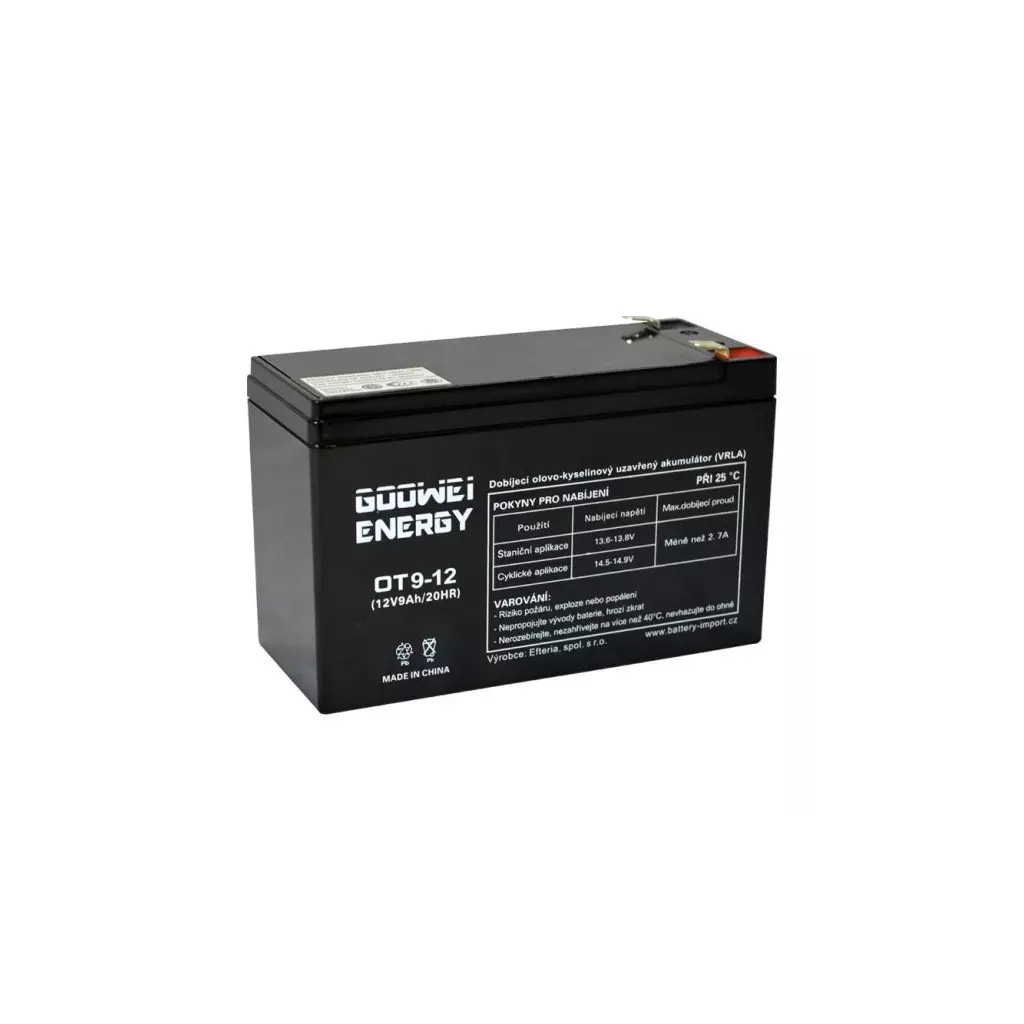 Obrázek produktu GOOWEI ENERGY Pb záložní akumulátor VRLA AGM 12V/9