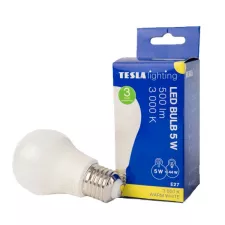 obrázek produktu Tesla LED žárovka BULB/E27/5W/230V/500lm/25 000h/3000K teplá bílá/220st