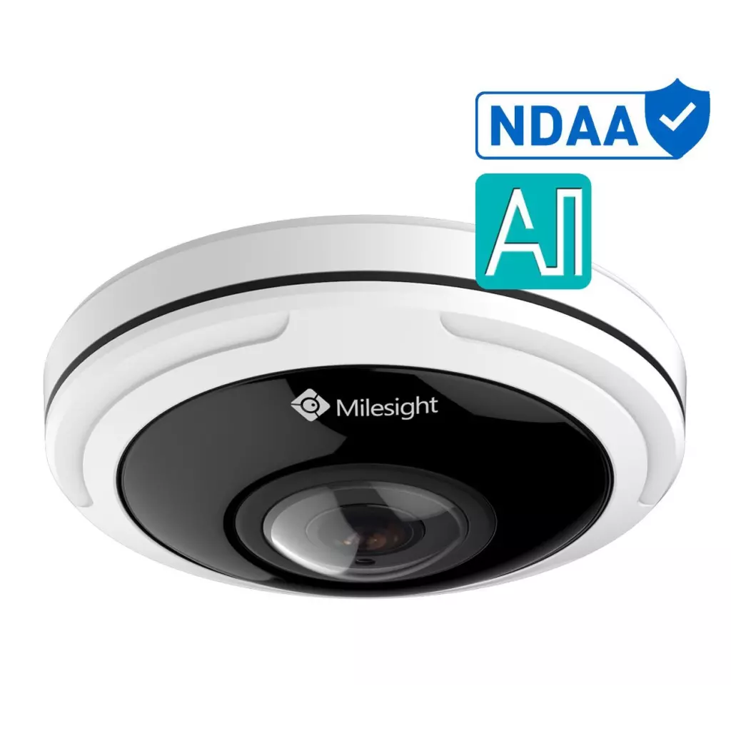 Obrázek produktu Milesight - MS-C8274-PA/MP NDAA 8MP/25fps AI 360° 1.5mm Panoramatická Fisheye