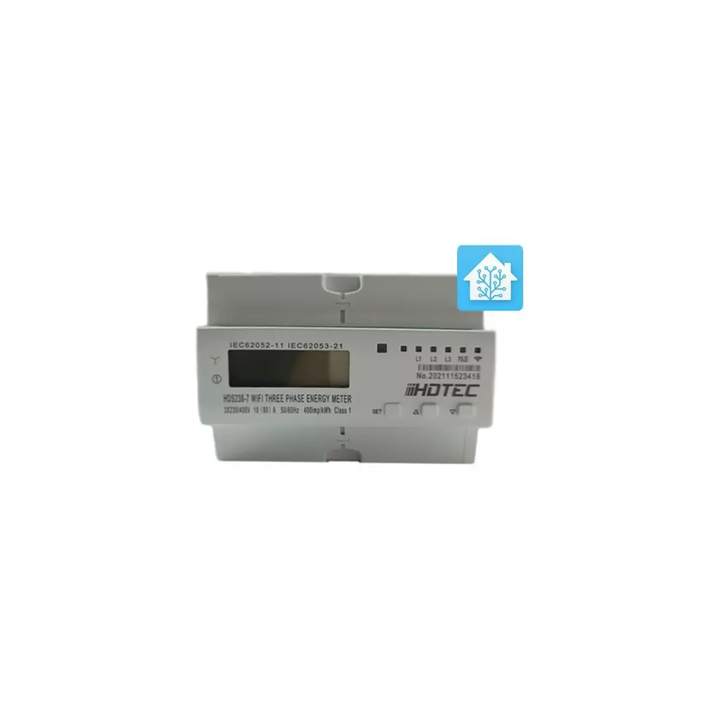 Obrázek produktu Senzora - HDS238-7HA Home Assistant, SENZORA WiFi 3F el. meter, 3X230/400V 80A, LCD display
