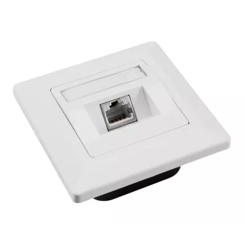 obrázek produktu Solarix zásuvka CAT6 STP 1 x RJ45 pod omítku bílá, SX9-1-6-STP-WH