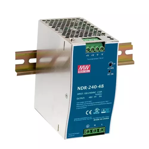 obrázek produktu MEAN WELL NDR-240-48 průmyslový napájecí zdroj 48V 5A na DIN lištu
