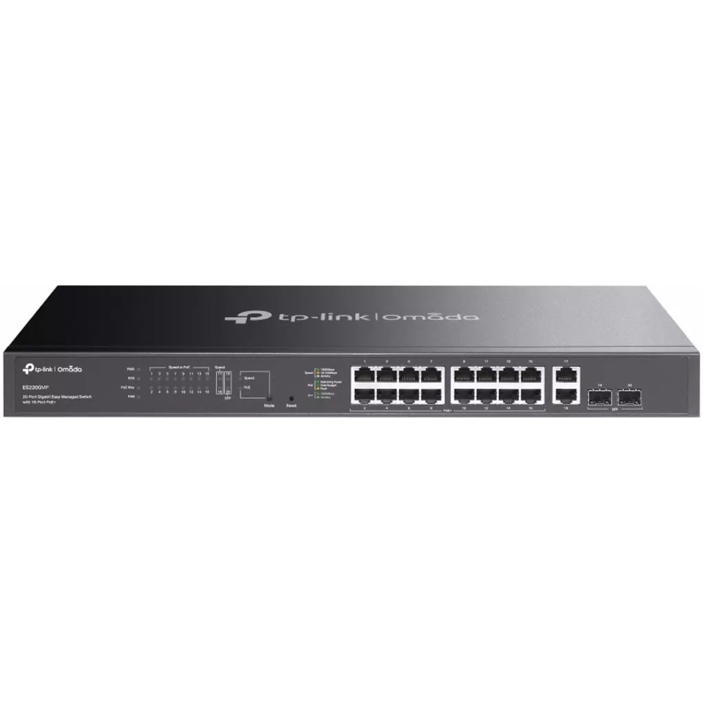 Obrázek produktu Switch TP-Link ES220GMP 2x GLan, 16x GLan s PoE+,