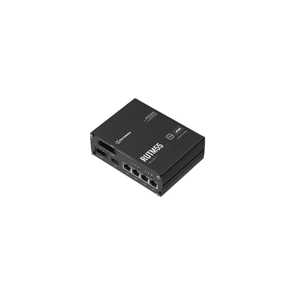 Obrázek produktu Teltonika RUTM55 Průmyslový 5G/Wi-Fi + Serial + I/O + eSIM Wi-Fi Router