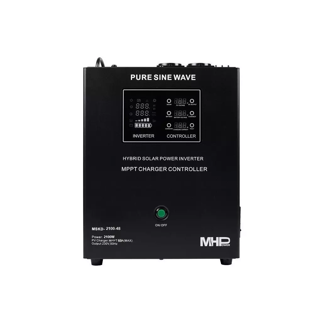 Obrázek produktu Záložní zdroj MHPower MSKD-2100-48, UPS, 2100W, čistý sinus, 48V, solární regulátor MPPT