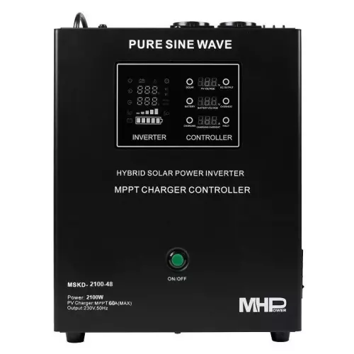 obrázek produktu Záložní zdroj MHPower MSKD-2100-48, UPS, 2100W, čistý sinus, 48V, solární regulátor MPPT