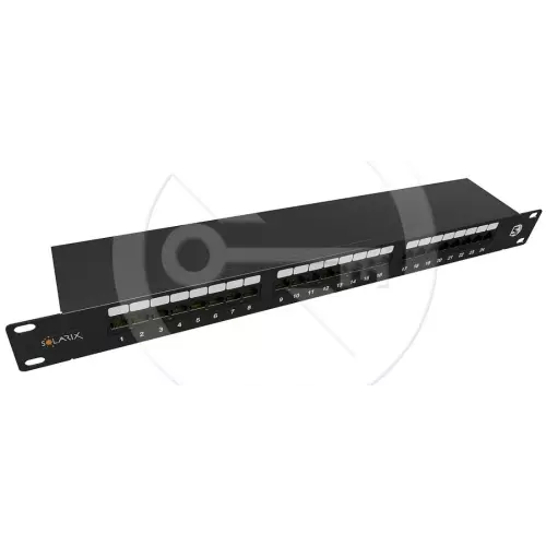obrázek produktu SX24-5E-STP-BK-N - 19" patch panel, 1U, 24x RJ45 CAT5E STP