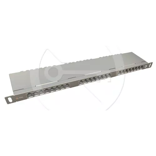 obrázek produktu SX24HD-6-STP-SL - 19" patch panel, 0,5U, 24x RJ45 CAT6 STP