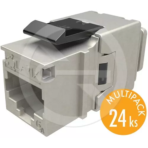 obrázek produktu SXKJ-10G-STP-BK-NA - rychlozařezávací keystone CAT6A STP, multipack 24 ks