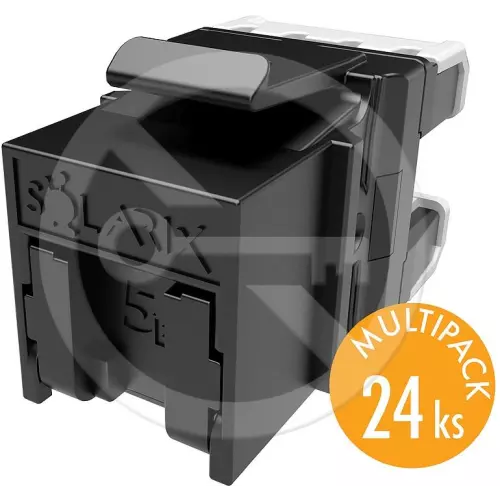 obrázek produktu SXKJ-5E-UTP-BK-NA - Solarix keystone CAT5E rychlozařezávací, multipack 24 ks
