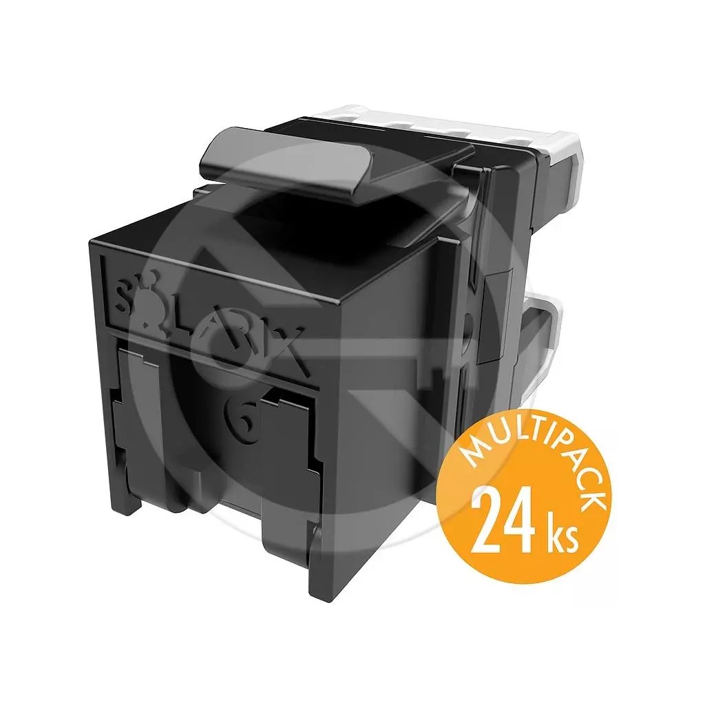 Obrázek produktu SXKJ-6-UTP-BK-NA - rychlozařezávací keystone CAT6 UTP, multipack 24 ks