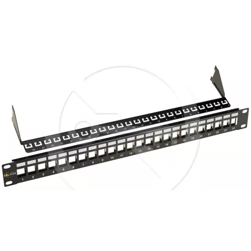 obrázek produktu SX24M-0-STP-BK-UNI - 19" patch panel, 1U, 24 portů, neosazený