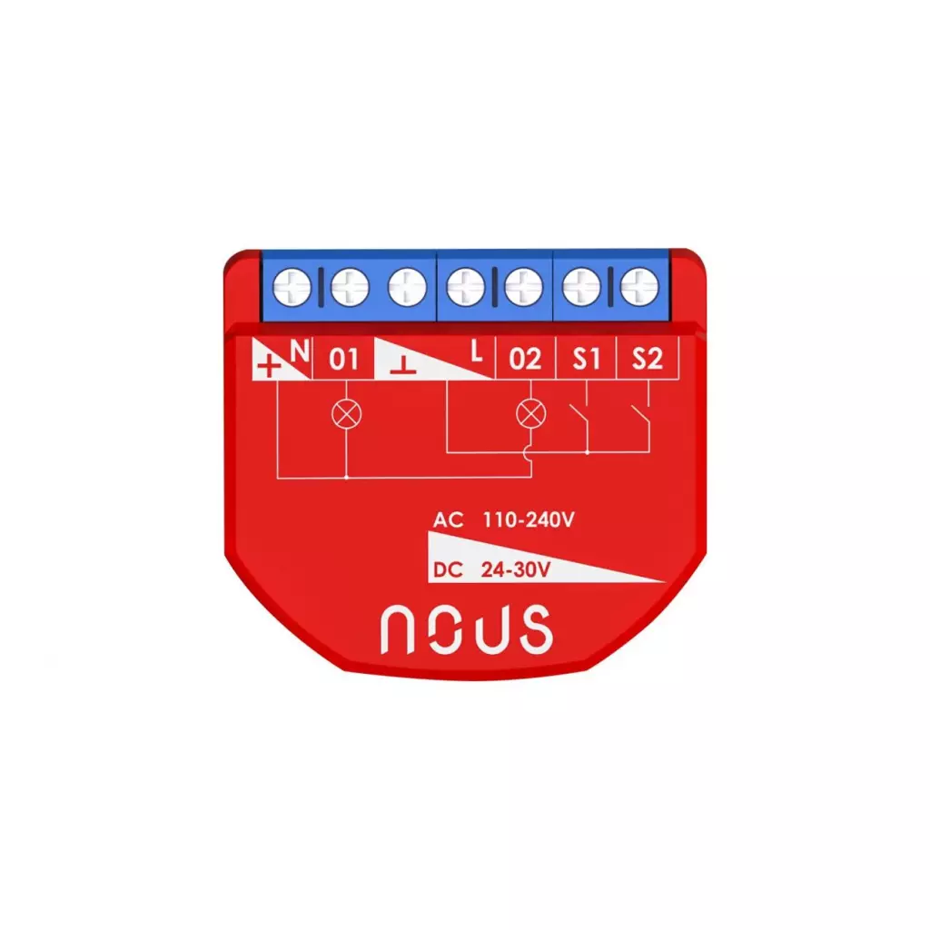 Obrázek produktu NOUS B3Z ZigBee 2Ch 2 kanálový spínač