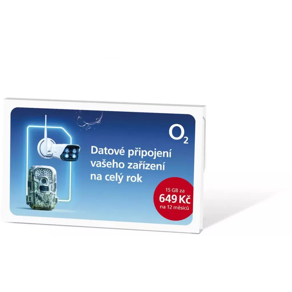 Obrázek produktu O2 datová SIM karta 15GB PŘEDPLACENÁ