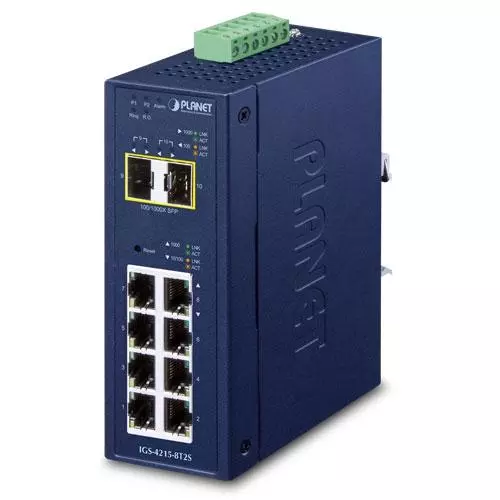 obrázek produktu IGS-4215-8T2S - průmyslový switch L2/L4 8x 10/100/1000T + 2x 100/1000X SFP