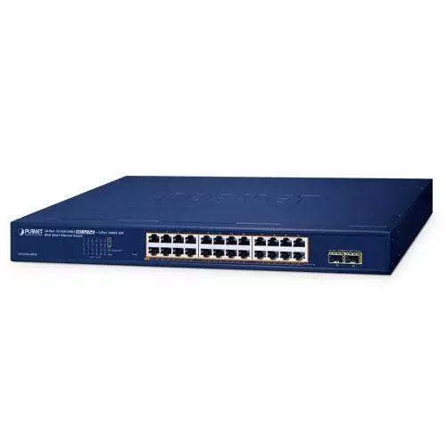obrázek produktu GS-2210-24P2S - switch 24x 10/100/1000T PoE + 2x 1000X SFP