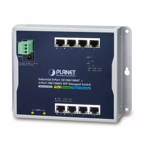 obrázek produktu WGS-4215-8T2S - průmyslový switch L2/L4 8x 10/100/1000T + 2x 100/1000X SFP