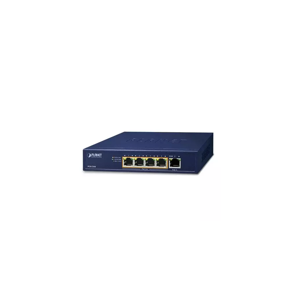 Obrázek produktu POE-E304 - PoE extender, IEEE 802.3bt/at/af, 1x PoE vstup, 4x PoE výstup