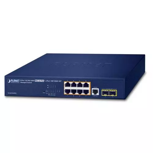 obrázek produktu GS-4210-8P2S - switch 8x 10/100/1000T PoE + 2x 100/1000X SFP