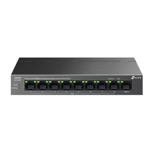 obrázek produktu LS109P - TP-Link LS109P 9x10/100 (8xPOE+) Desktop switch