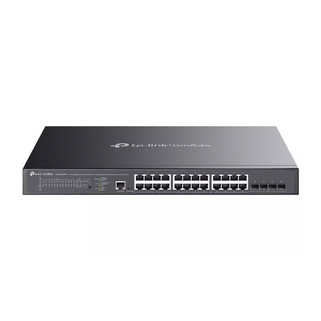Obrázek produktu SG3428XMP - TP-Link SG3428XMP 24Gb 4x10G SFP+L2+POE+384W sw